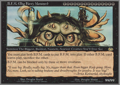 carte de l'édition Unglued, B.F.M. (Big Fury Monster) de Douglas Shuler<br />
